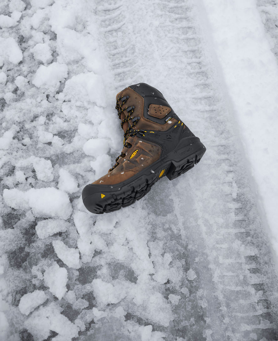 Keen Popular style | Men's Dover 8" Waterproof Boot (Carbon Toe) Dark Earth/Black