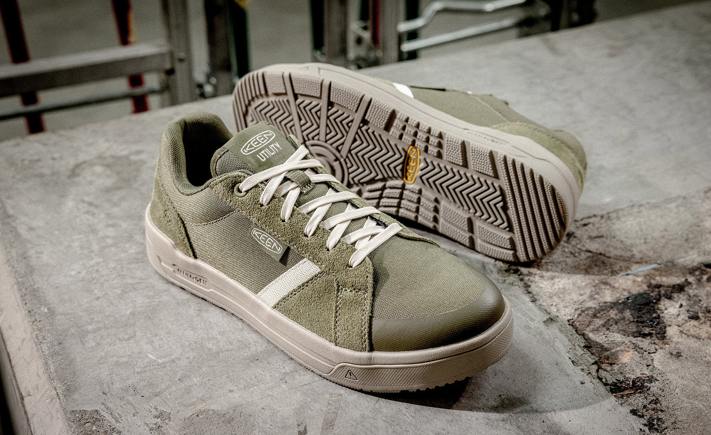 Keen Hot style | Men's Kenton Work Shoe (Soft Toe) Winter Moss/Birch