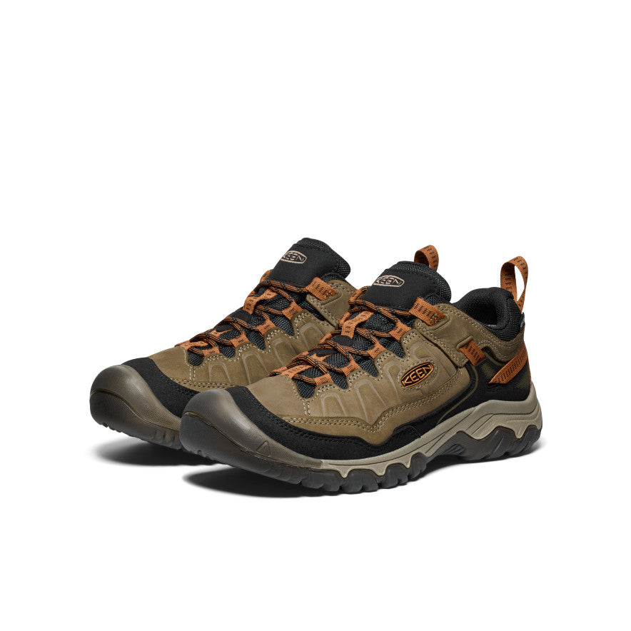 Keen On sale | Men's Targhee IV Wide Waterproof Hiking Shoe Sea Turtle/Roasted Pecan