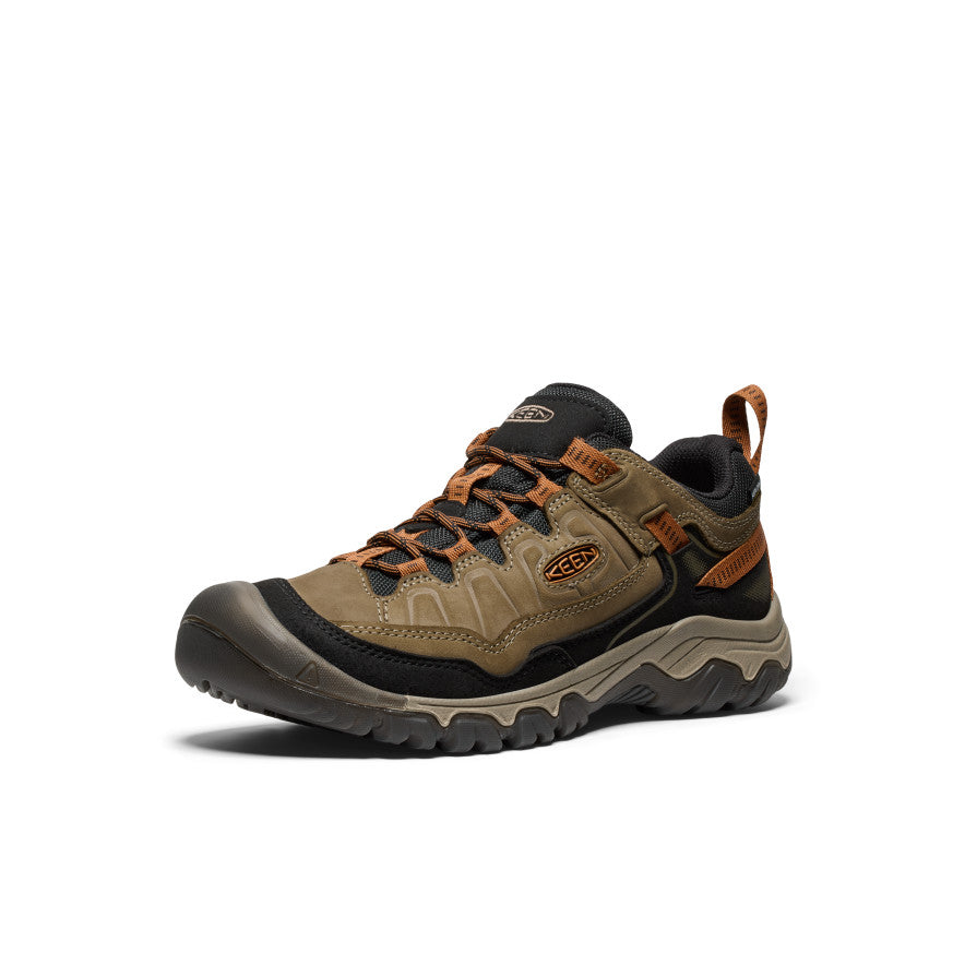 Keen On sale | Men's Targhee IV Wide Waterproof Hiking Shoe Sea Turtle/Roasted Pecan