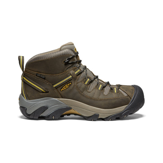 Keen Near Me | Men's Targhee II Mid Waterproof Hiking Boots Black Olive/Yellow