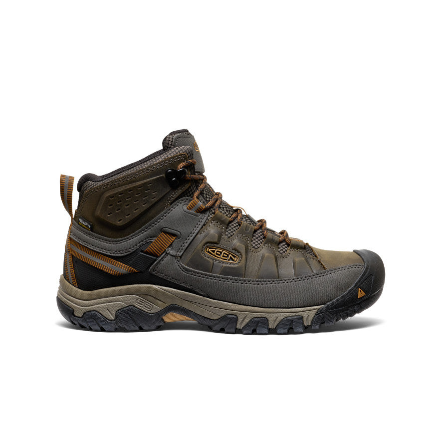 Keen | Men's Targhee III Waterproof Mid Wide Black Olive/Golden Brown