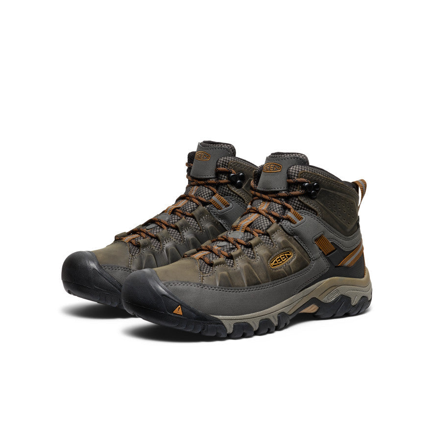 Keen | Men's Targhee III Waterproof Mid Wide Black Olive/Golden Brown