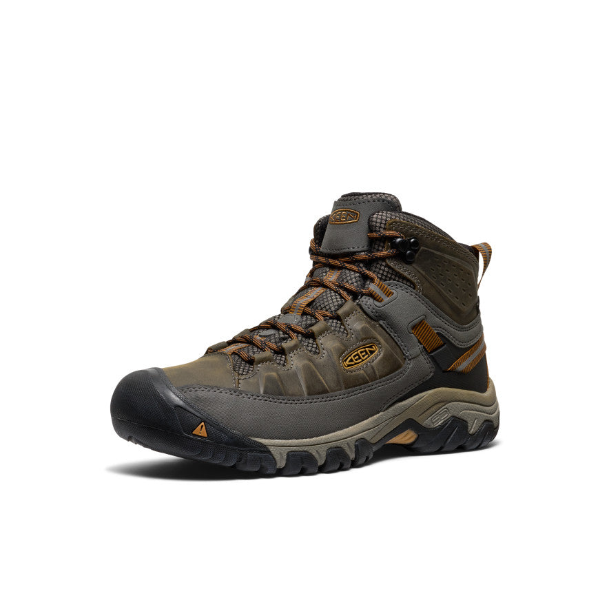 Keen | Men's Targhee III Waterproof Mid Wide Black Olive/Golden Brown