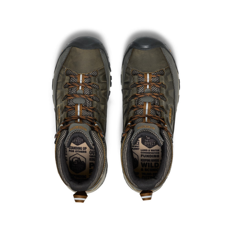 Keen | Men's Targhee III Waterproof Mid Wide Black Olive/Golden Brown