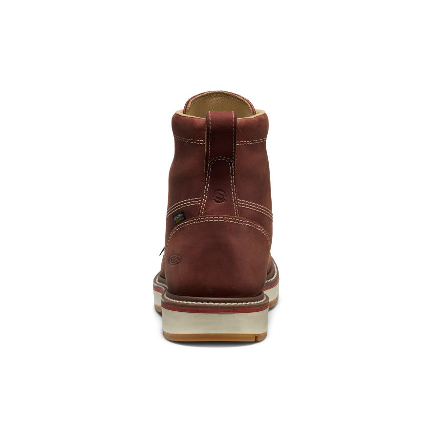 Keen Near Me | Men's Liberty 6" Waterproof 90° Heel Boot (Soft Toe) Bombay Brown/Gum
