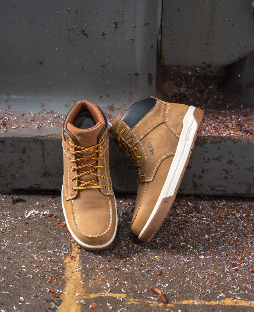 Keen Popular style | Men's Gibson Waterproof Work Boot (Carbon Toe) Belgian/Gum