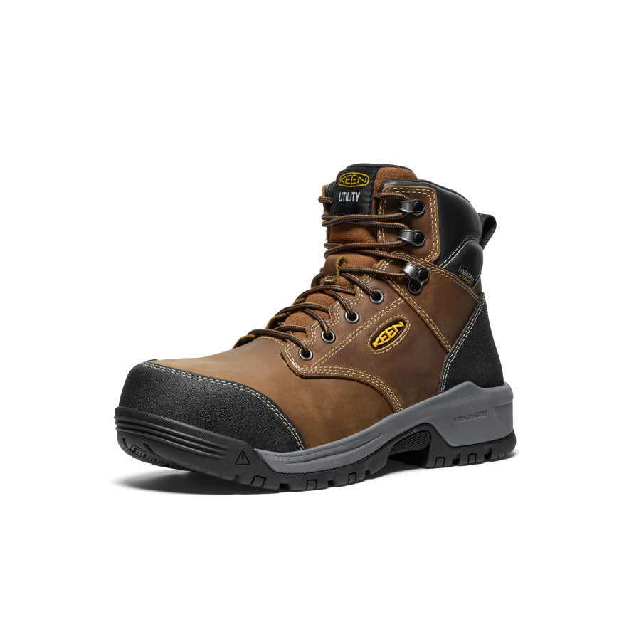 Keen Online | Men's CSA Evanston 6" Waterproof Boot (Carbon Toe) Bison/Black