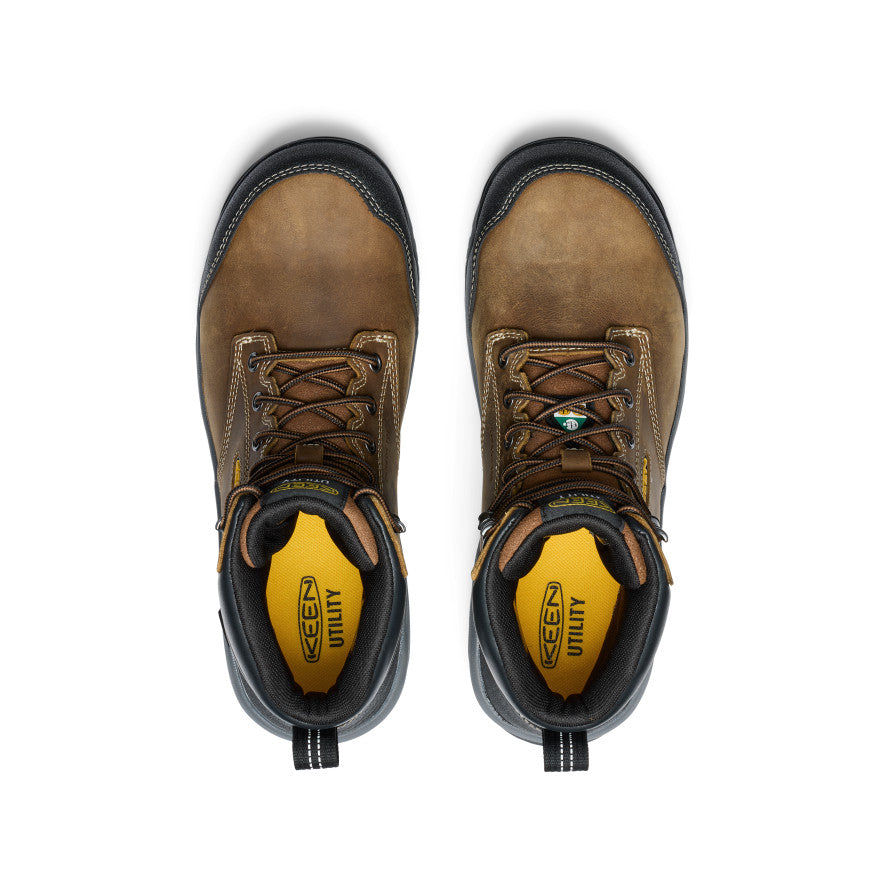 Keen Online | Men's CSA Evanston 6" Waterproof Boot (Carbon Toe) Bison/Black