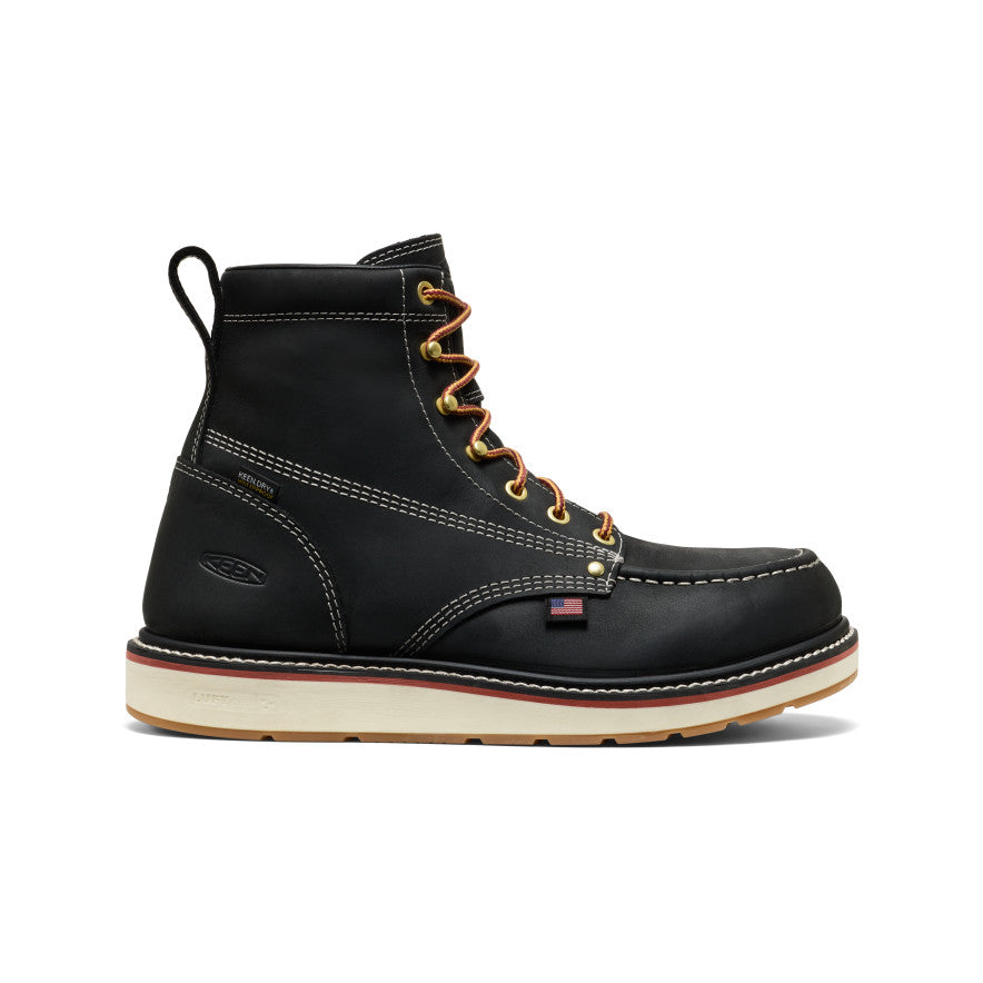 Keen Sale | Men's Liberty 6" Waterproof Boot (Carbon Toe) Black/Gum