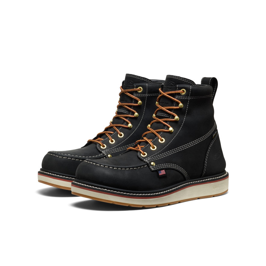 Keen Sale | Men's Liberty 6" Waterproof Boot (Carbon Toe) Black/Gum