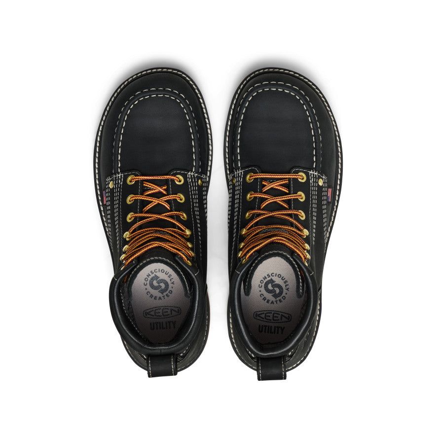 Keen Sale | Men's Liberty 6" Waterproof Boot (Carbon Toe) Black/Gum