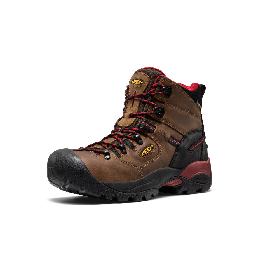 Keen Discount | Men's Pittsburgh Energy 6" Waterproof Boot (Carbon Toe) Bison/Black