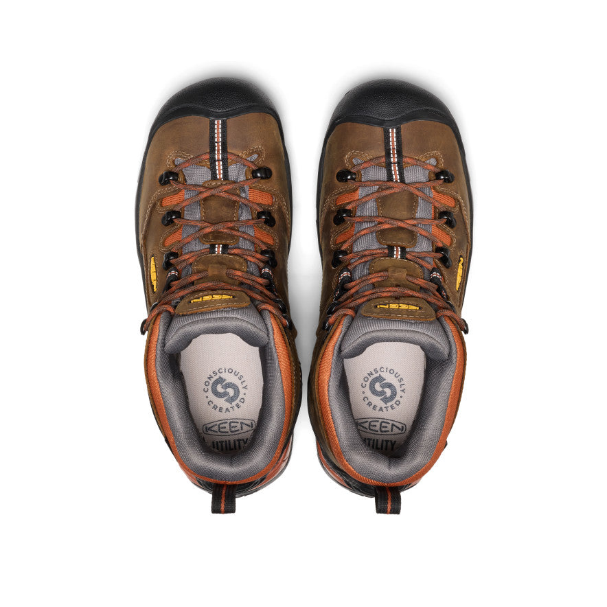Keen Near Me | Men's Pittsburgh Energy 6" Waterproof Boot (Soft Toe) Cascade Brown/Black