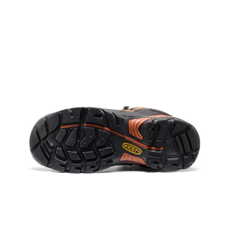 Keen Near Me | Men's Pittsburgh Energy 6" Waterproof Boot (Soft Toe) Cascade Brown/Black