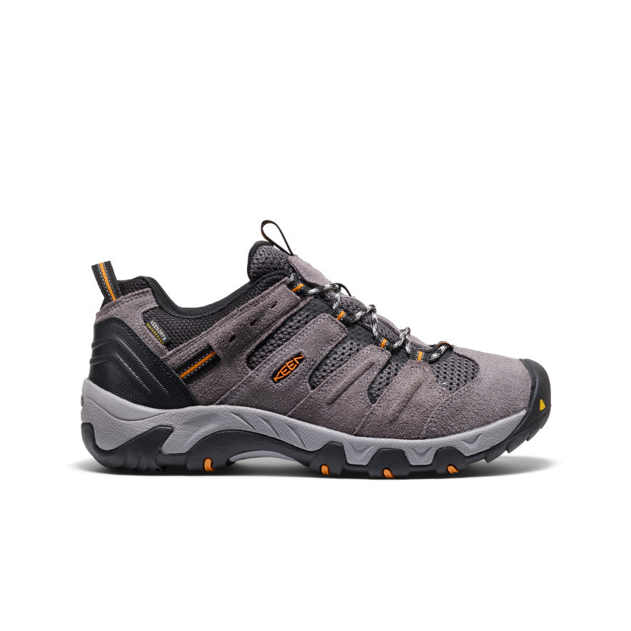 Keen New | Men's Headout Waterproof Hiking Shoe Steel Grey/Orange Pepper