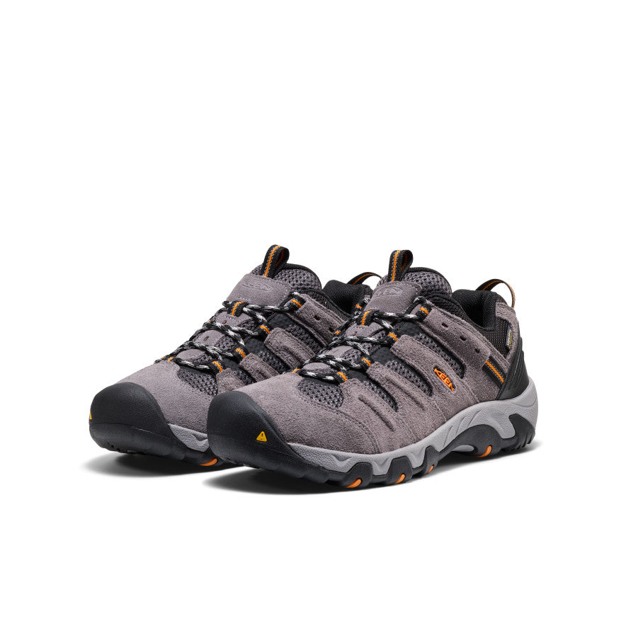 Keen New | Men's Headout Waterproof Hiking Shoe Steel Grey/Orange Pepper