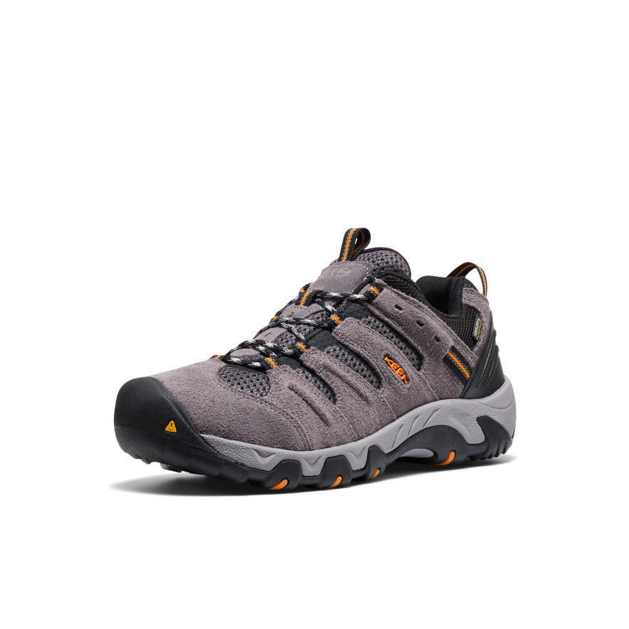 Keen New | Men's Headout Waterproof Hiking Shoe Steel Grey/Orange Pepper