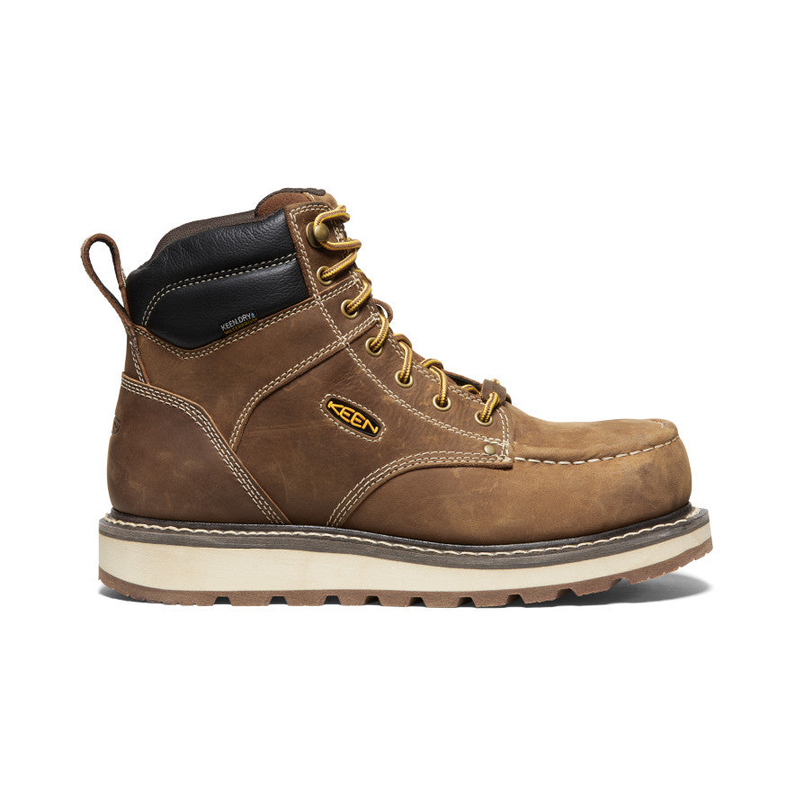 Keen US | Men's Cincinnati 6" Waterproof Boot (Carbon Toe) Belgian/Sandshell