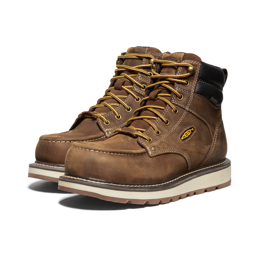 Keen US | Men's Cincinnati 6" Waterproof Boot (Carbon Toe) Belgian/Sandshell