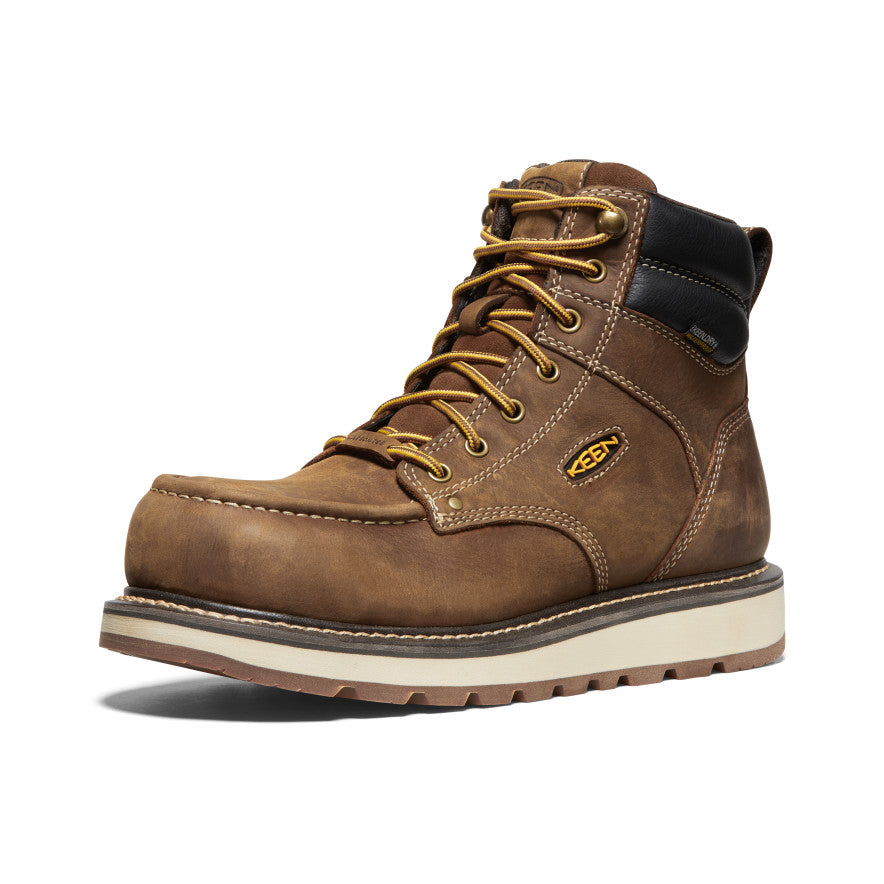 Keen US | Men's Cincinnati 6" Waterproof Boot (Carbon Toe) Belgian/Sandshell