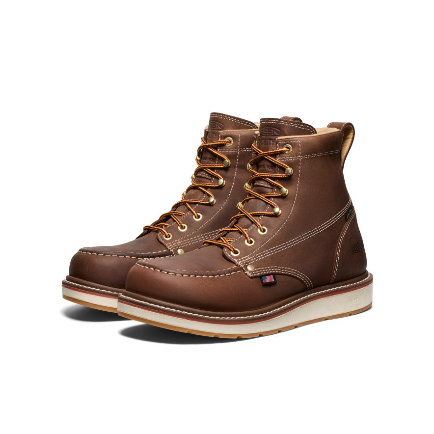 Keen | Men's Liberty 6" Waterproof Boot (Carbon Toe) Chestnut/Gum