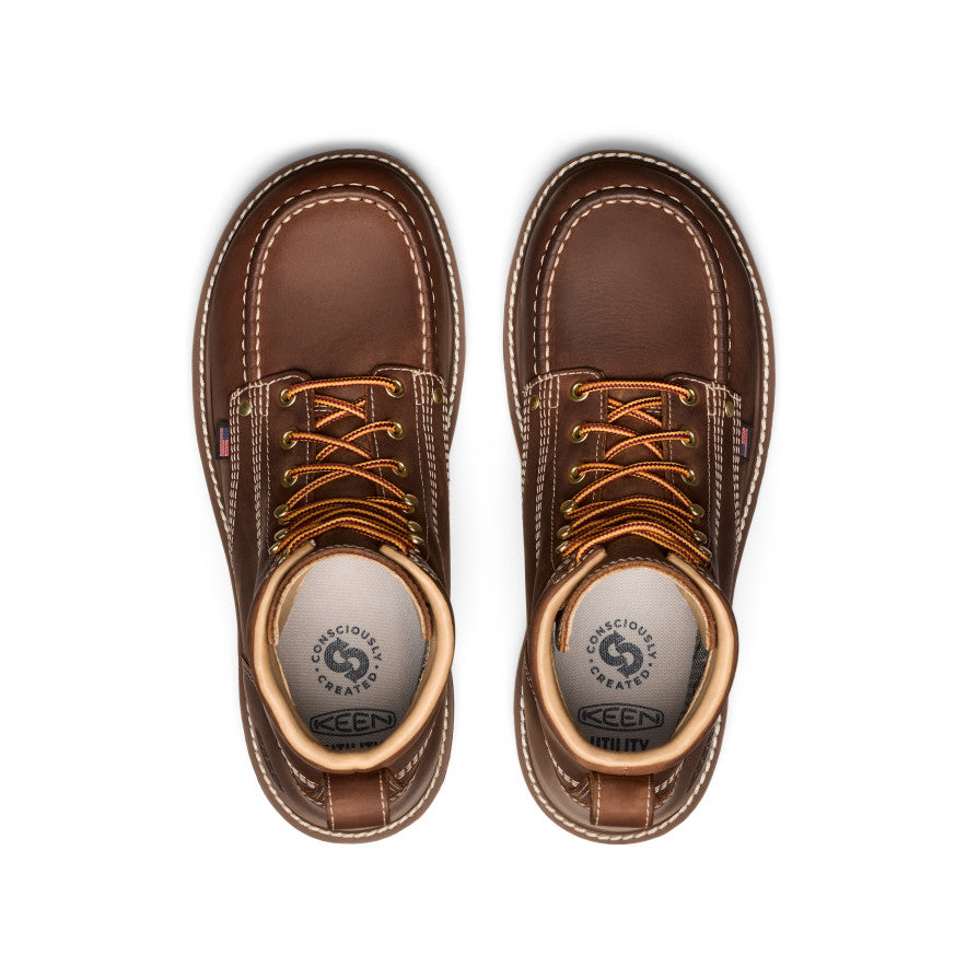 Keen | Men's Liberty 6" Waterproof Boot (Carbon Toe) Chestnut/Gum