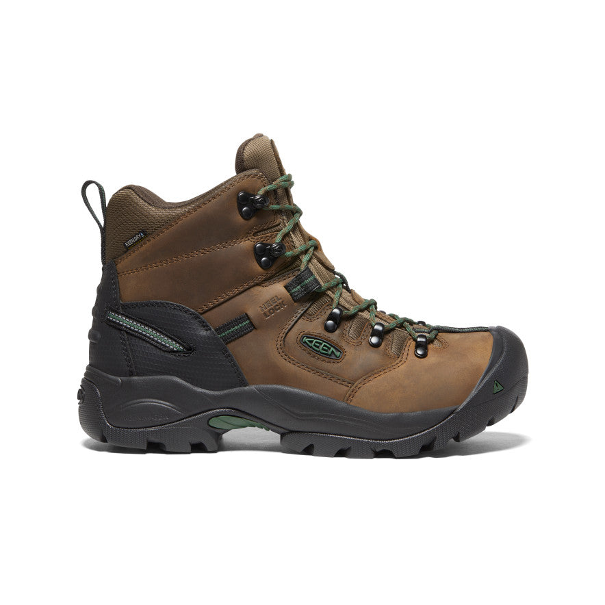 Keen Online | Men's Pittsburgh Energy 6" Waterproof Boot (Carbon Toe) Cascade Brown/Greener Pastures