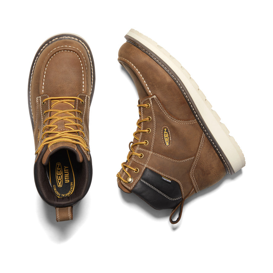 Keen Sale | Men's Cincinnati 6" Waterproof Boot (Soft Toe) Belgian/Sandshell