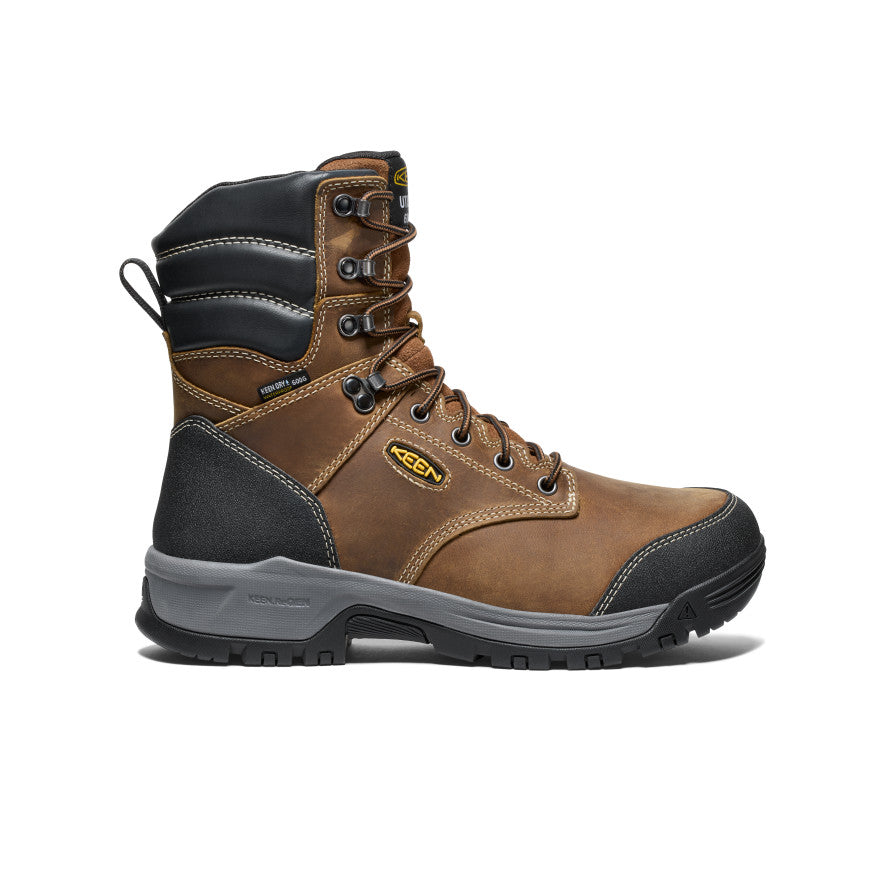 Keen Hot style | Men's Evanston 8" Insulated Waterproof Boot (Soft Toe) Bison/Black