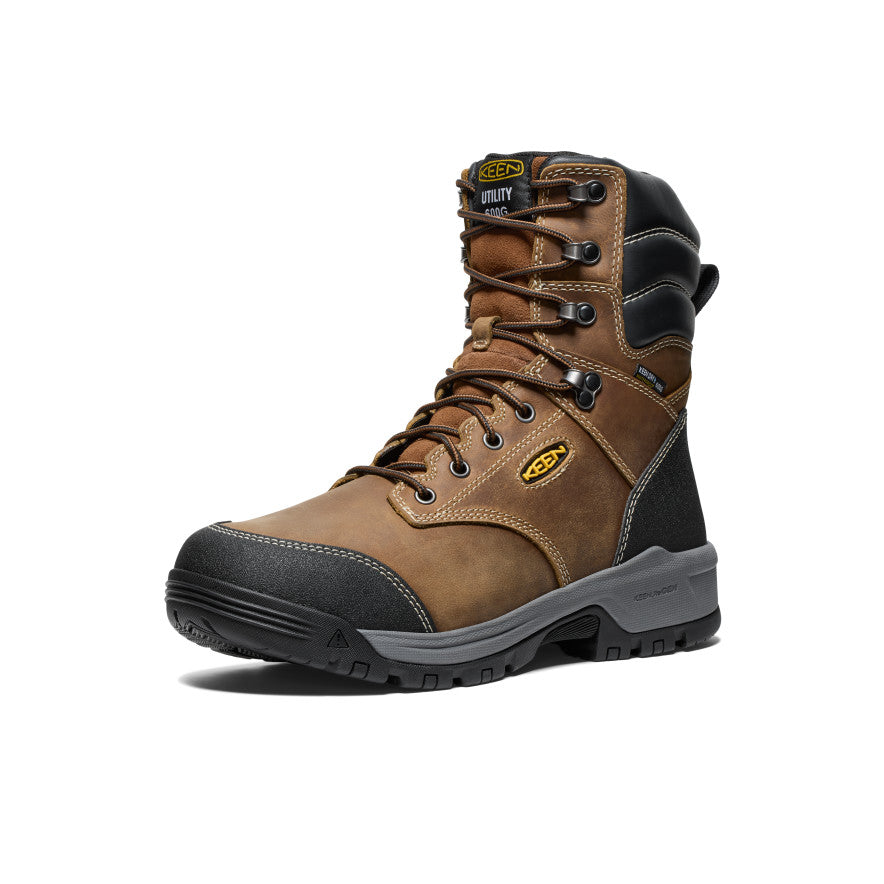 Keen Hot style | Men's Evanston 8" Insulated Waterproof Boot (Soft Toe) Bison/Black