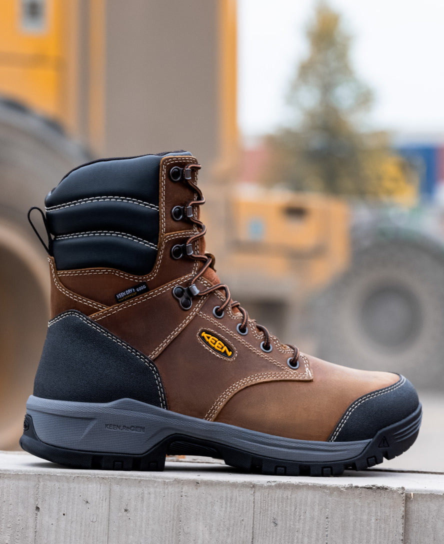 Keen Hot style | Men's Evanston 8" Insulated Waterproof Boot (Soft Toe) Bison/Black