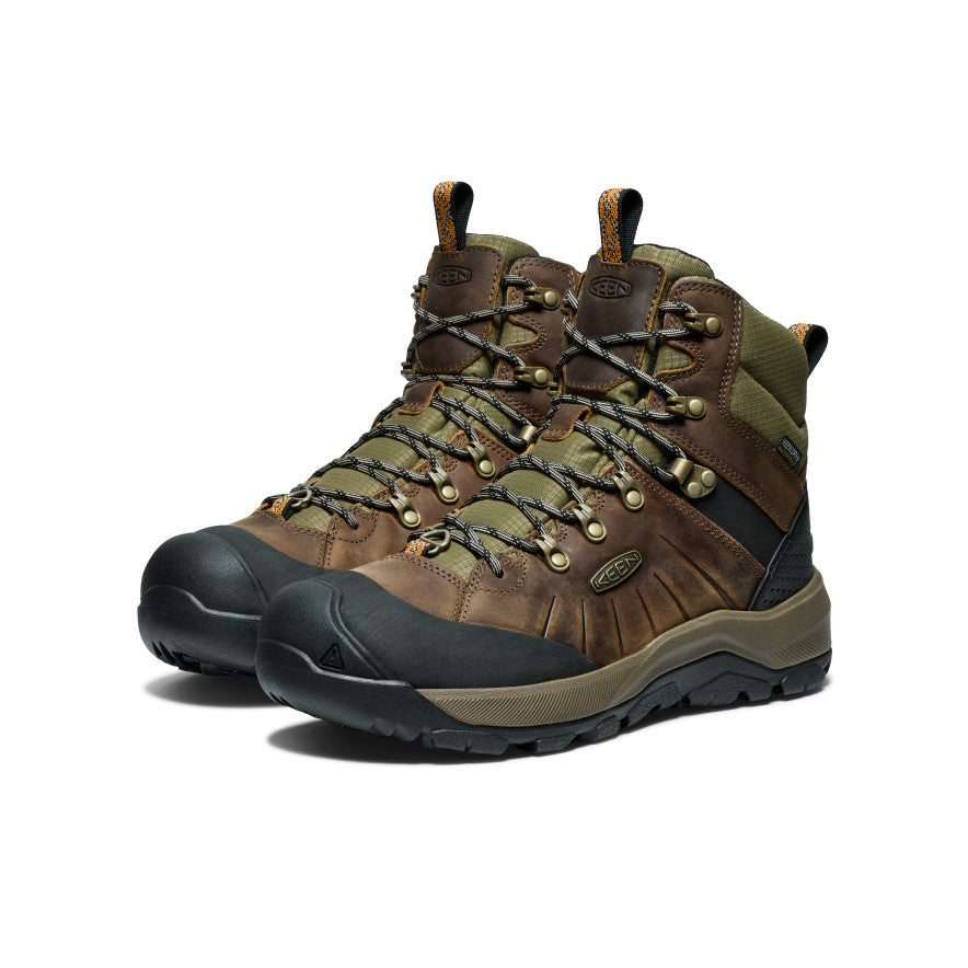 Keen New | Men's Revel IV Polar Waterproof Boot Bison/Orange Pepper