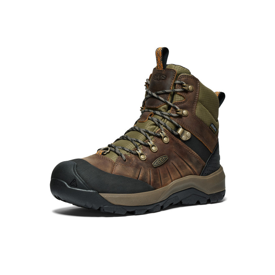 Keen New | Men's Revel IV Polar Waterproof Boot Bison/Orange Pepper