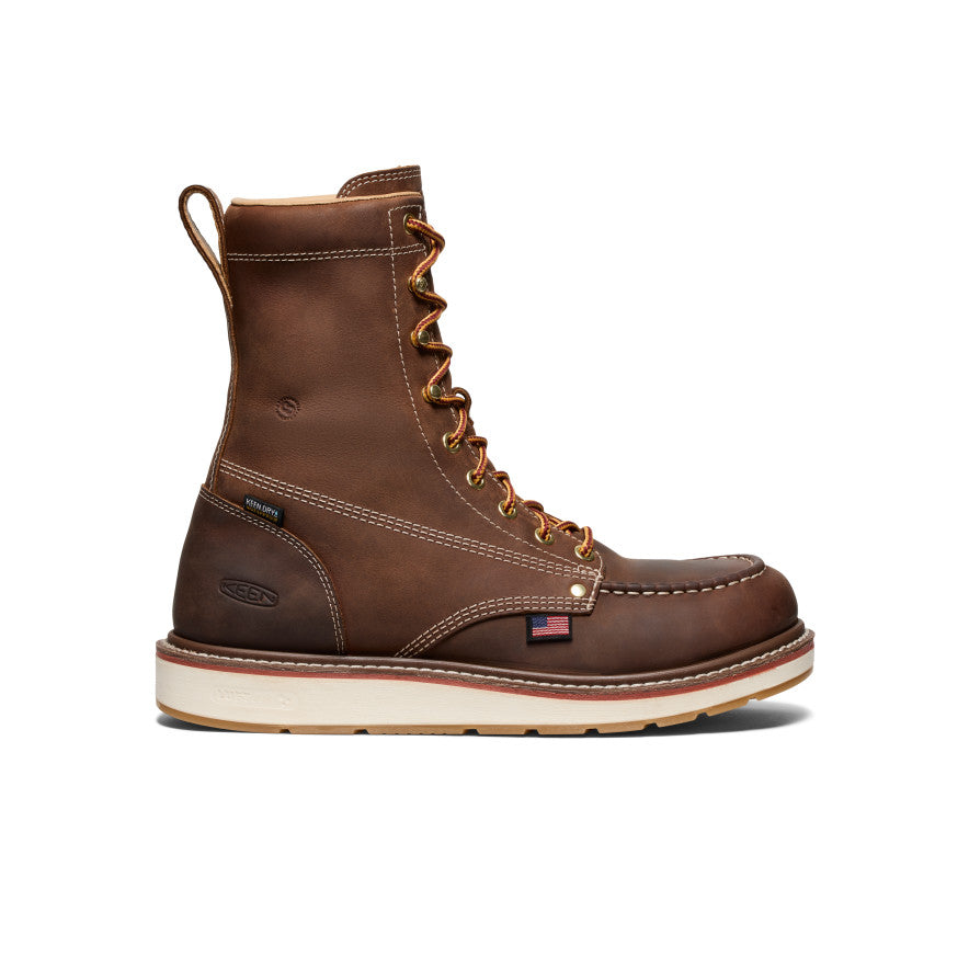 Keen US | Men's Liberty 8" Waterproof Boot (Carbon Toe) Chestnut/Gum