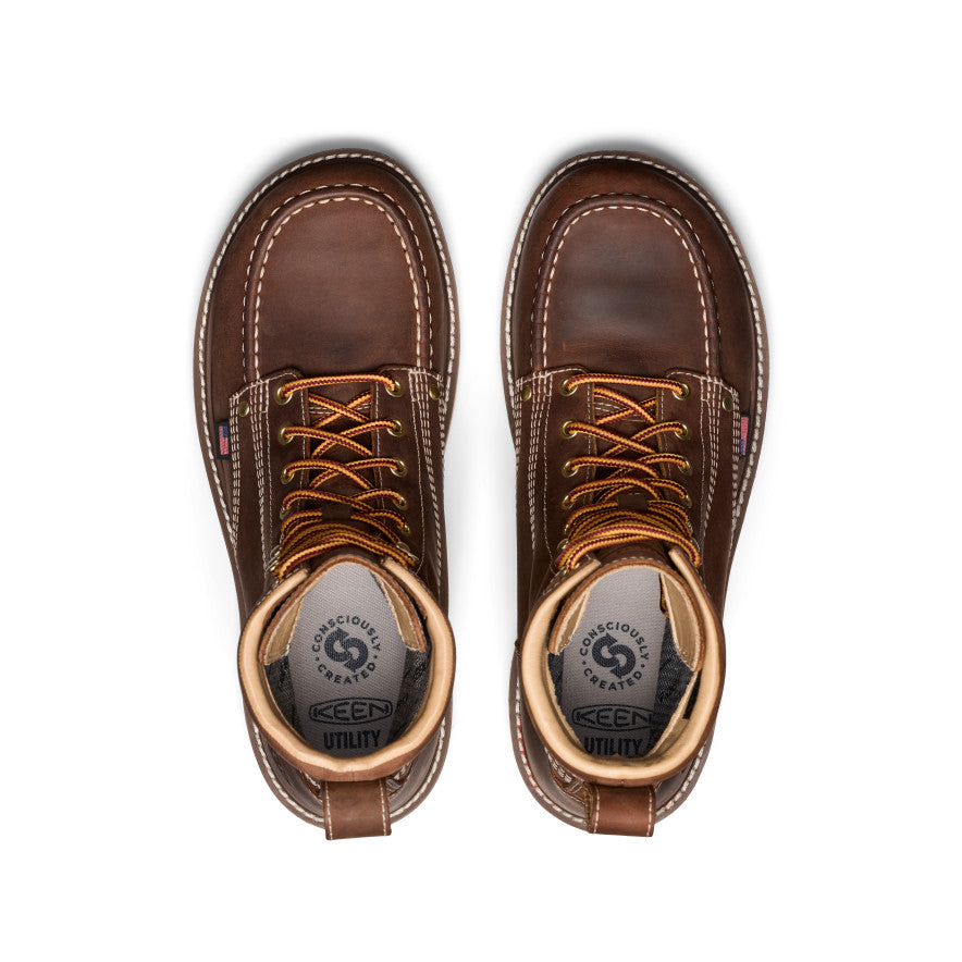 Keen US | Men's Liberty 8" Waterproof Boot (Carbon Toe) Chestnut/Gum