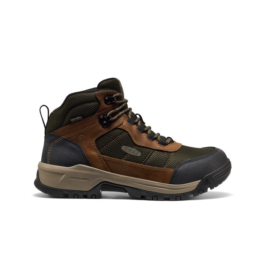 Keen Near Me | Men's Skokie Waterproof Work Boot (Soft Toe) Forest Night/Black
