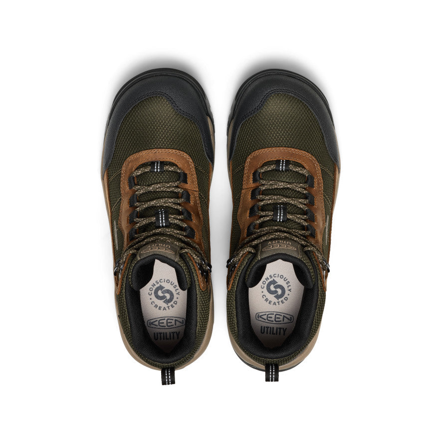 Keen Near Me | Men's Skokie Waterproof Work Boot (Soft Toe) Forest Night/Black