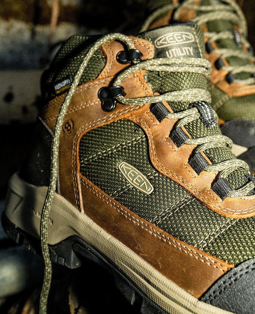 Keen Near Me | Men's Skokie Waterproof Work Boot (Soft Toe) Forest Night/Black