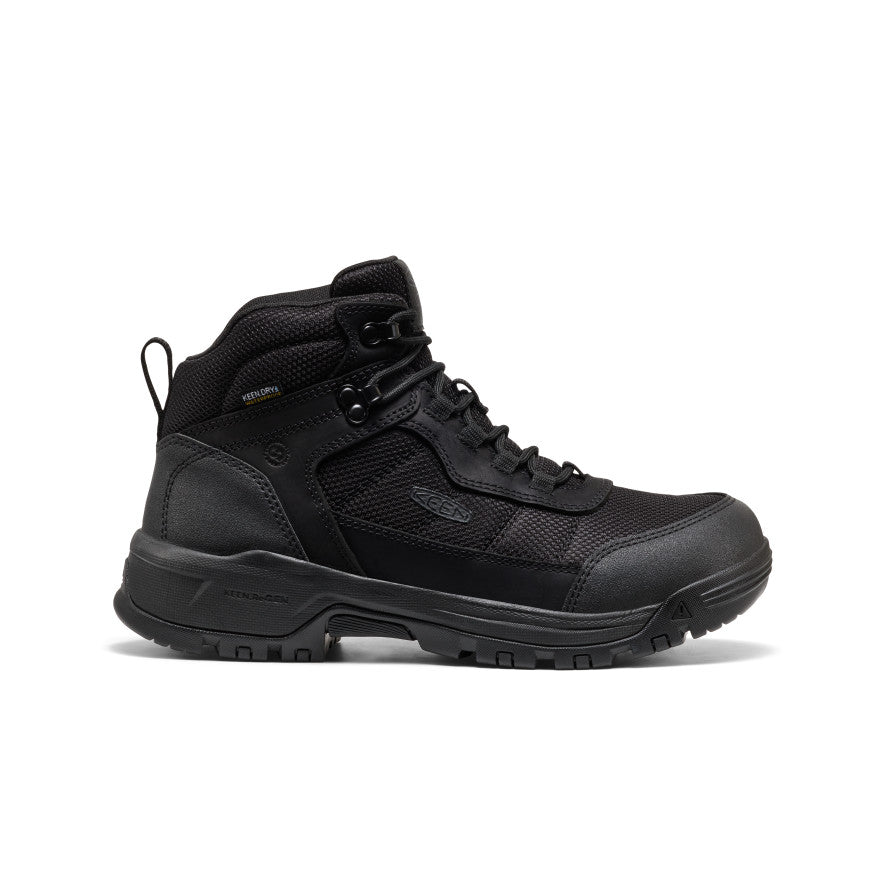 Keen Popular style | Men's Skokie Waterproof Work Boot (Soft Toe) Black/Black