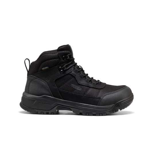 Keen Popular style | Men's Skokie Waterproof Work Boot (Soft Toe) Black/Black