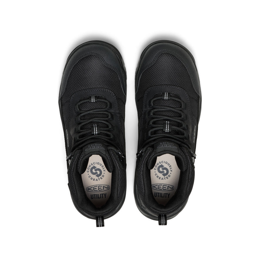 Keen Popular style | Men's Skokie Waterproof Work Boot (Soft Toe) Black/Black