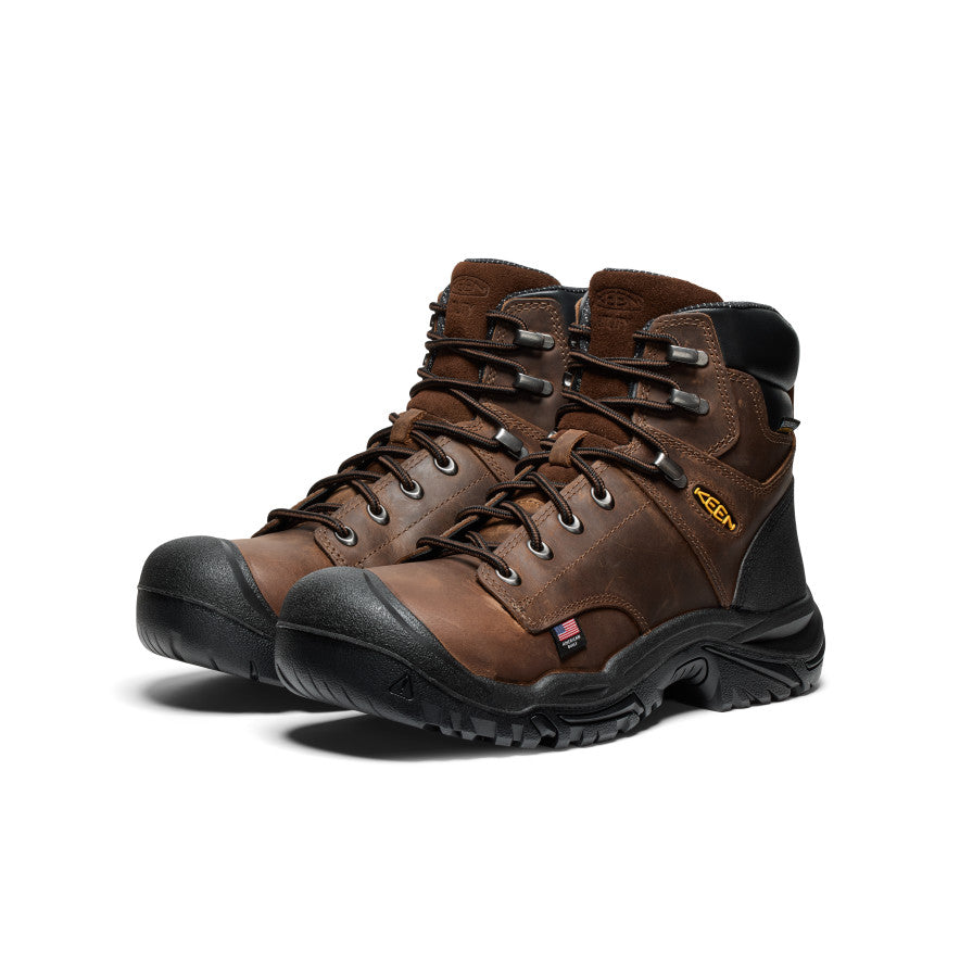 Keen Online | Men's Mt Vernon II 6" Waterproof Boot (Steel Toe) Dark Earth/Black