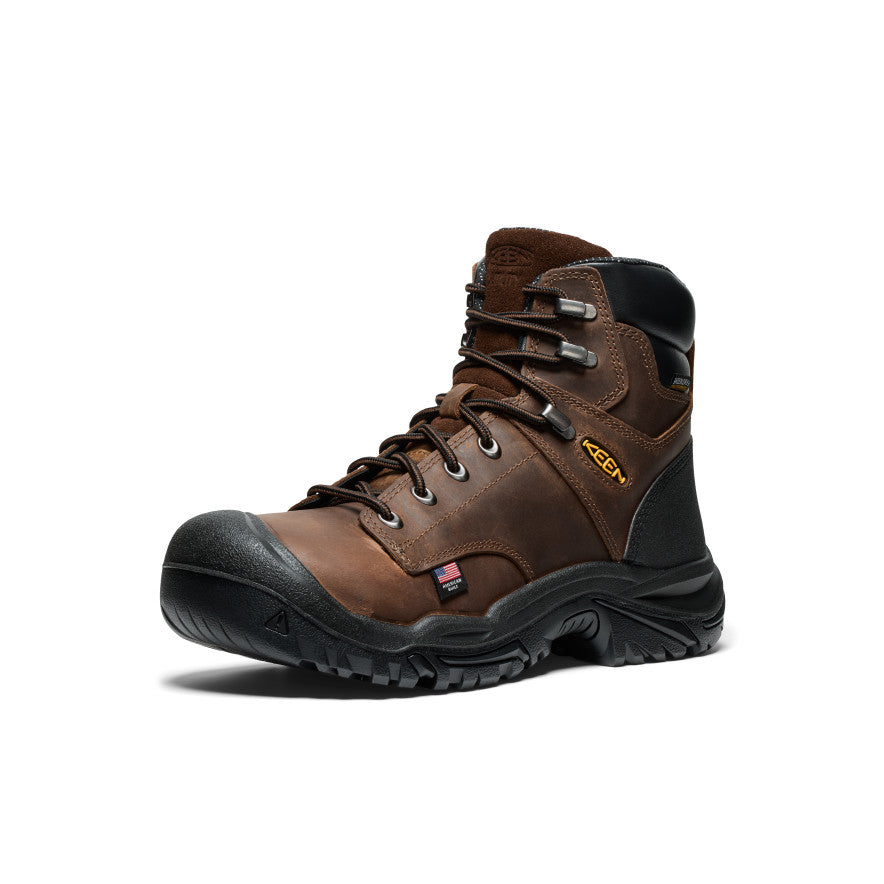 Keen Online | Men's Mt Vernon II 6" Waterproof Boot (Steel Toe) Dark Earth/Black