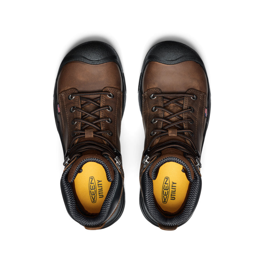 Keen Online | Men's Mt Vernon II 6" Waterproof Boot (Steel Toe) Dark Earth/Black
