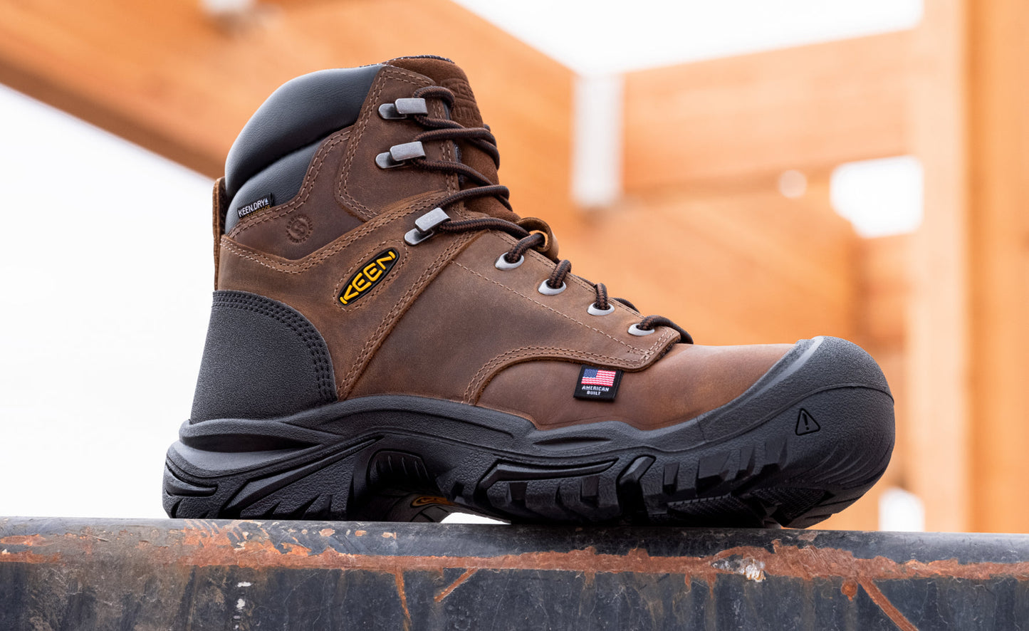 Keen Online | Men's Mt Vernon II 6" Waterproof Boot (Steel Toe) Dark Earth/Black