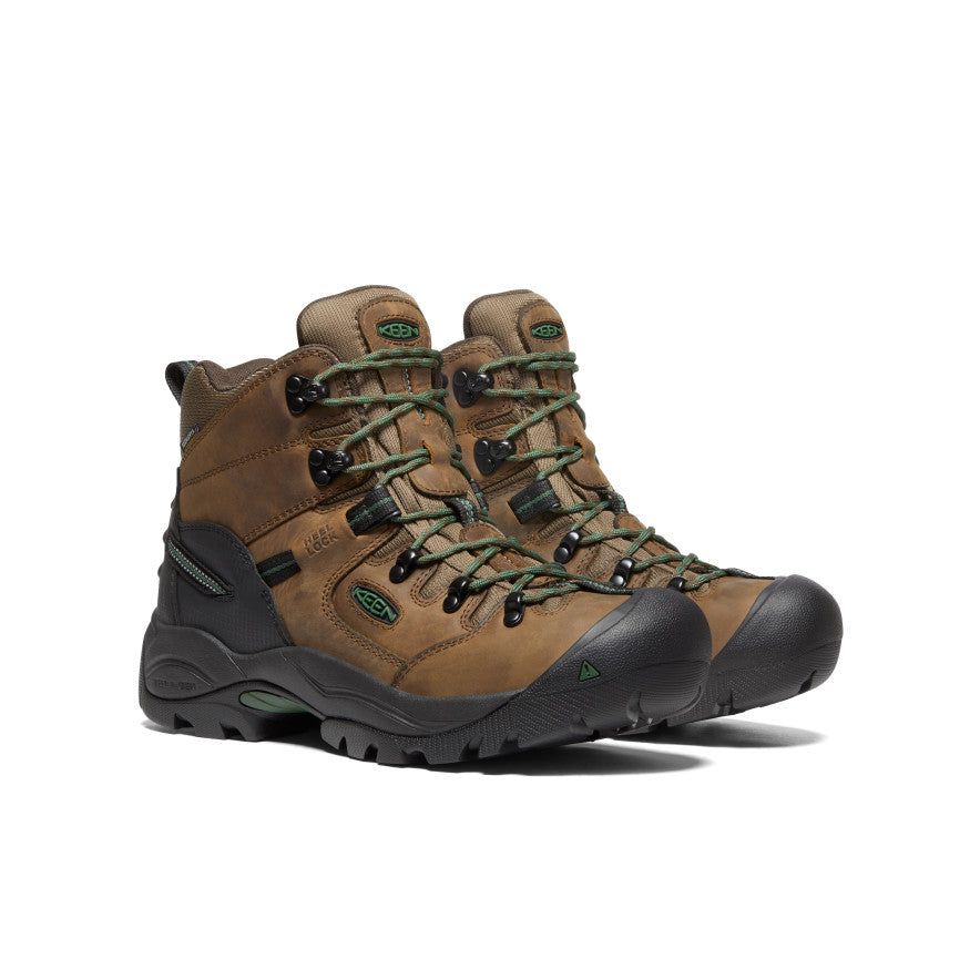 Keen Sale | Men's Pittsburgh Energy 6" Waterproof Boot (Soft Toe) Cascade Brown/Greener Pastures