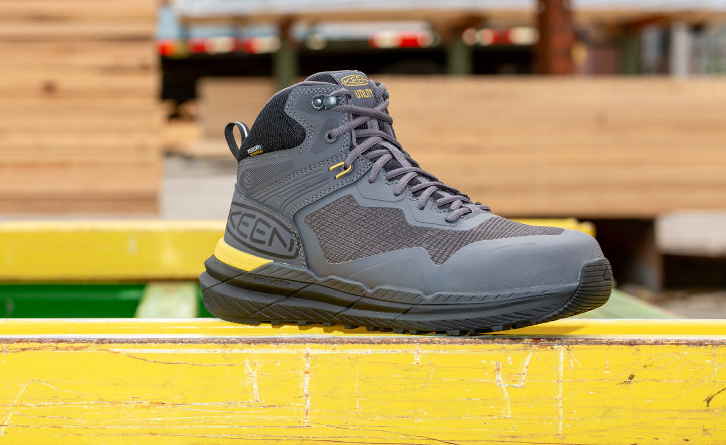 Keen On sale | Men's Synchro Waterproof Work Boot (Carbon Toe) Magnet/Black