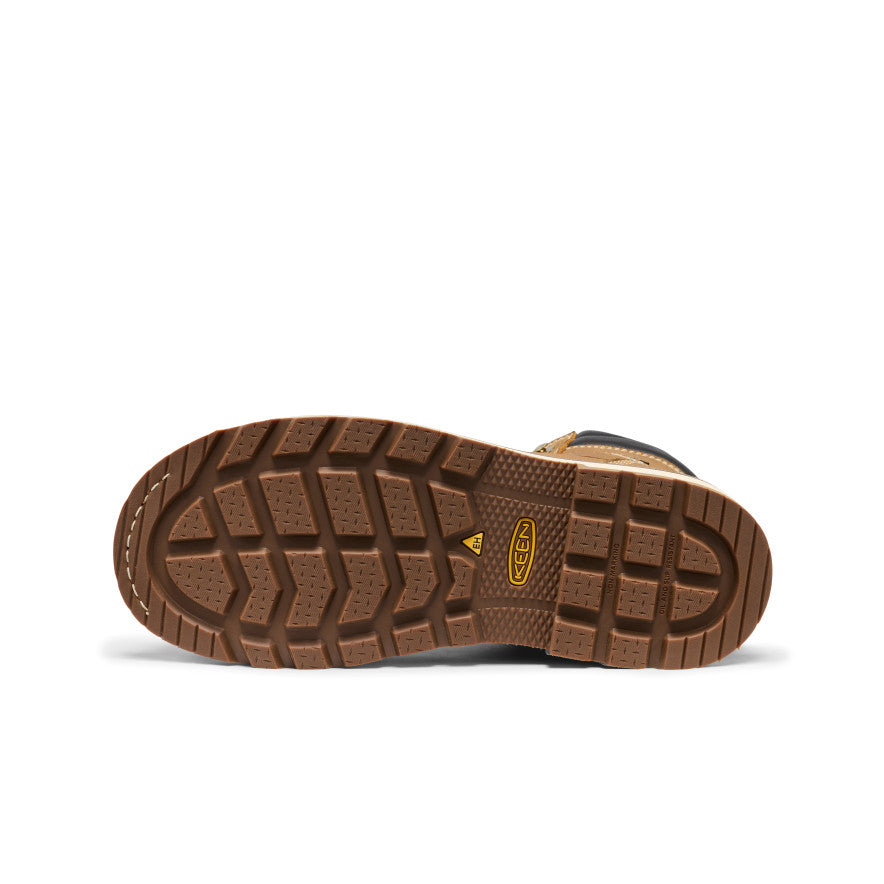 Keen New | Men's Cincinnati 8" Waterproof 90° Heel Boot (Carbon Toe) Belgian/Sandshell