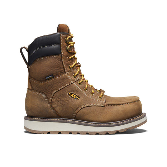 Keen Near Me | Men's Cincinnati 8" Waterproof Boot (Carbon Toe) Belgian/Sandshell